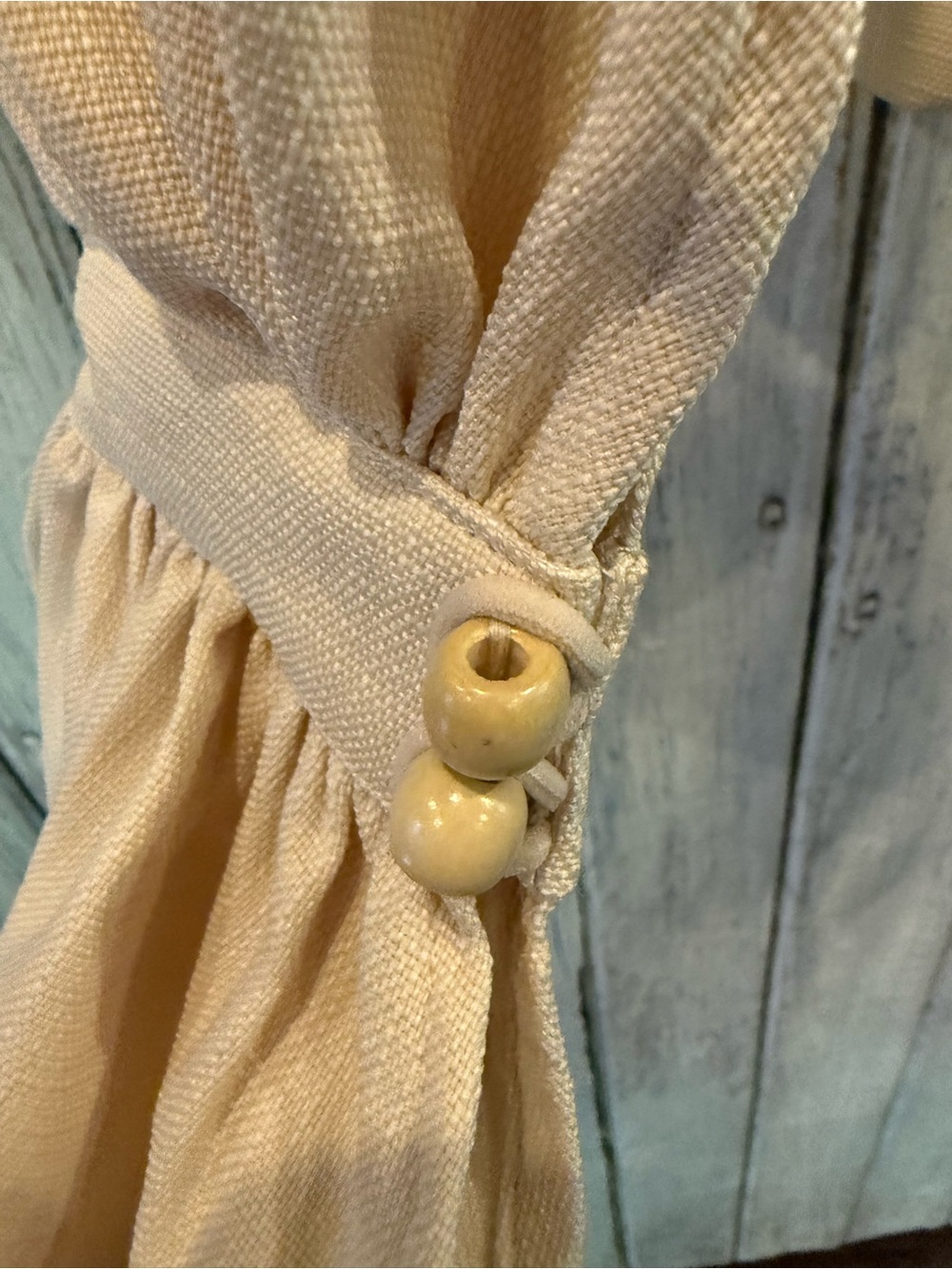 Cream Tie-Cuff Textured Blazer - Picture 3 of 9